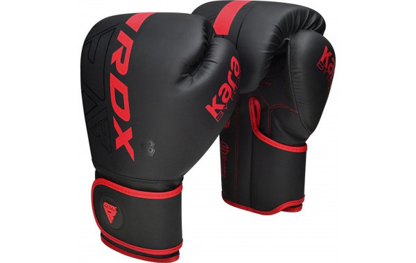 Перчатки тренировочные RDX BGR-F6MR-14OZ черный\красный матовый 600_380