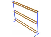 Стойка для лыж двусторонняя ФСИ 210х50х195 cм на 30 пар 9477