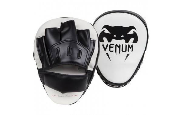 Лапы Venum Light Focus Mitts VENUM-1119 белый\черный 600_380