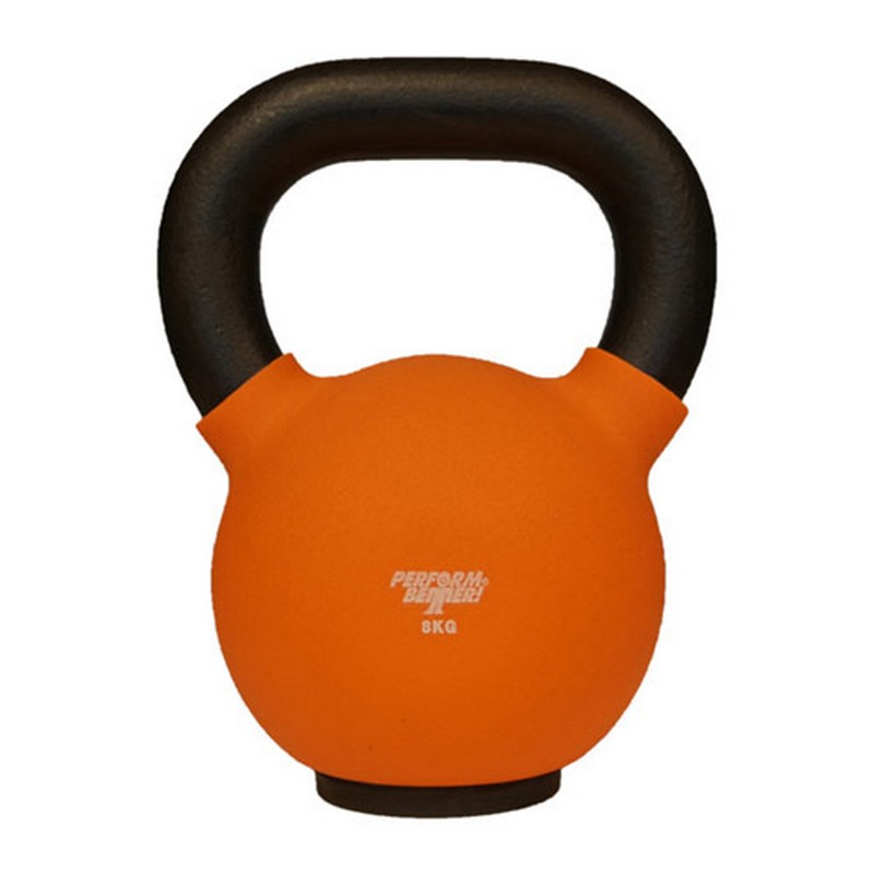 Обрезиненная гиря 8 кг Perform Better Neoprene Kettlebell 8934 оранжевый 800_800