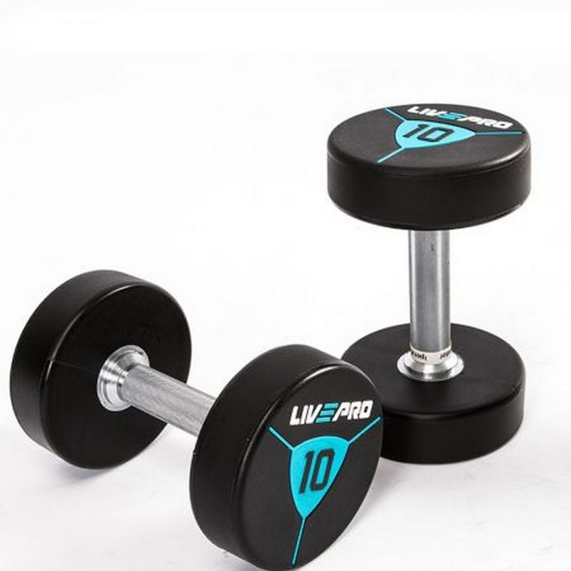 Гантели в уретане 6 кг Live Pro Premium Urethane Dumbbells LP8000-06 800_800