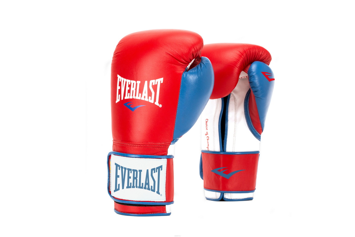 Перчатки тренировочные Everlast Powerlock PU 10 oz красн/син P00000729-10 1200_800